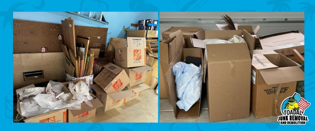 Garage full of boxes? Get them removed today!